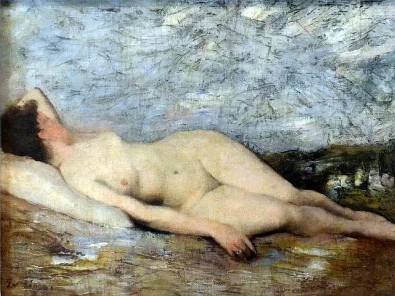 1868-Ștefan Luchian - Nudo disteso nel paesaggio - Museo Nazionale Brukenthal di Sibiu